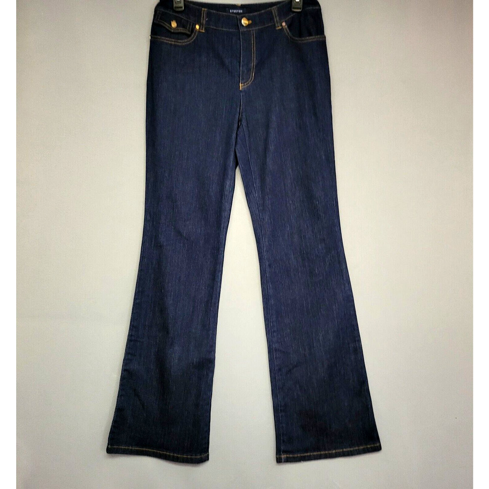Jones New York‎ Bootcut Trouser Jeans Womens 4 Blue Denim Dark Wash Pockets New